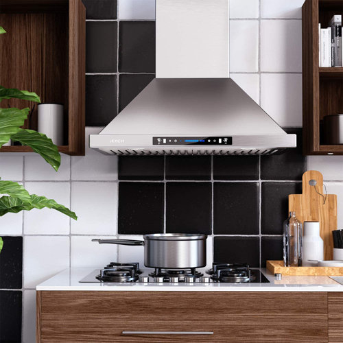 IKTCH 36 Inches 900 Cubic Feet Per Minute CFM Ducted Wall Mount Range